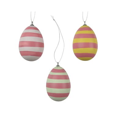DECORIS Oster-Deko Eier-Set Bunt 3tlg