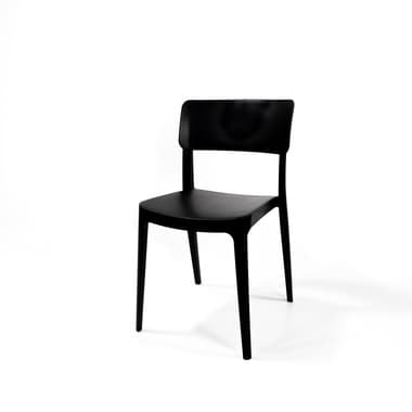 FEROS Stapelstuhl Wing schwarz 4St