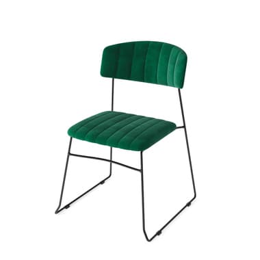 FEROS Stapelstuhl Mundo Velours polster grün 4St
