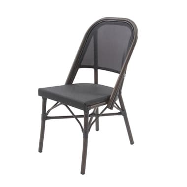 FEROS Stuhl Paris Alu Kunststoff wenge/schwarz 2St