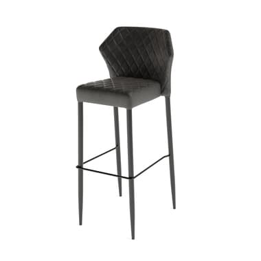 FEROS Barstuhl Louis Kunstleder schwarz 2St