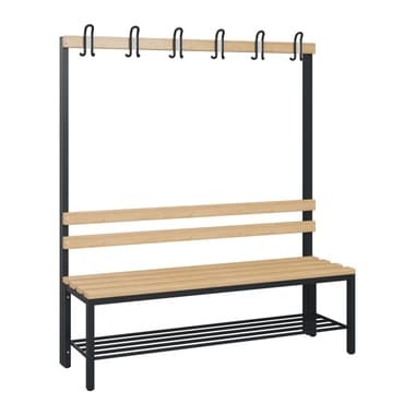 C+P Garderobenbank Schuhrost 1710x1500x403mm sgr
