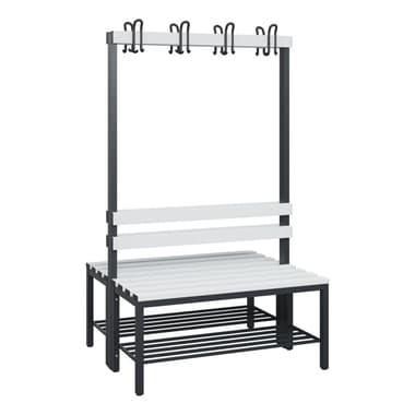 C+P Garderobenbank Schuhrost 1710x1000x756mm sgr/lgr