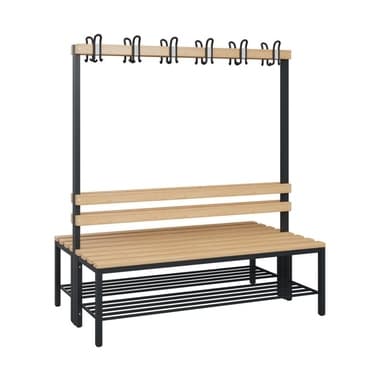 C+P Garderobenbank Schuhrost 1710x1500x756mm sgr