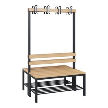 C+P Garderobenbank Schuhrost 1710x1000x756mm sgr