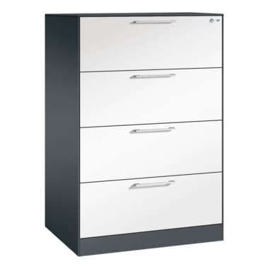 C+P Hängeregistraturschrank Asisto A4 2bahnig sgr/rws