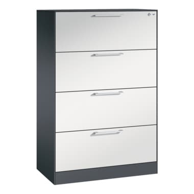 C+P Hängeregistraturschrank Asisto A4 2bahnig sgr/lgr