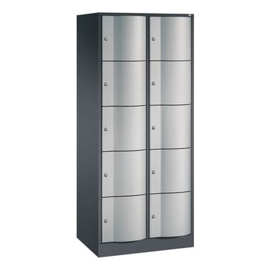 C+P Schließfachschrank 10Fä 1950x770x540mm sgr/wsalu