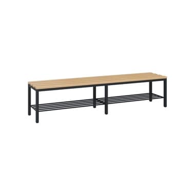 C+P Umkleidebank Schuhrost 420x1960x353mm sgr