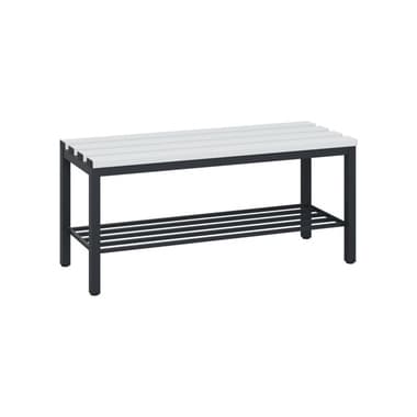 C+P Umkleidebank Schuhrost 420x1000x353mm sgr/lgr