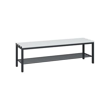 C+P Umkleidebank Schuhrost 420x1500x353mm sgr/lgr
