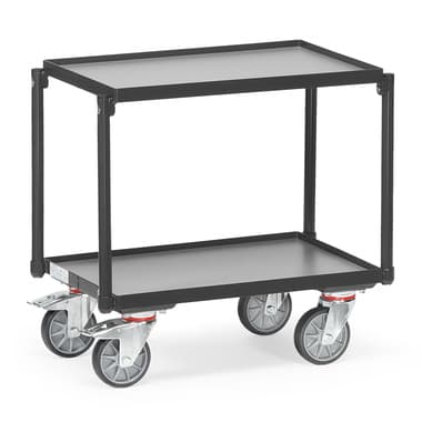 fetra Etagenroller GREY 2Böden Rand 250kg 605x408