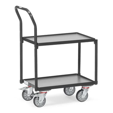 fetra Etagenroller GREY Bügel 2Böden Rand 250kg 605x408