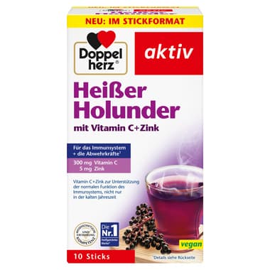 Doppelherz Heißer Holunder Vitamin C +Zink 10St