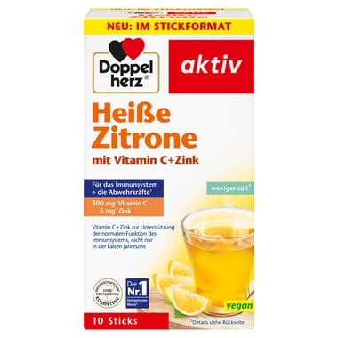 Doppelherz Heiße Zitrone Vitamin C +Zink 10St