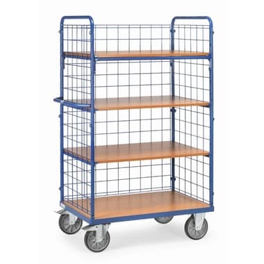 fetra Etagenwagen 4Böden +Drahtgitter 1000x600mm