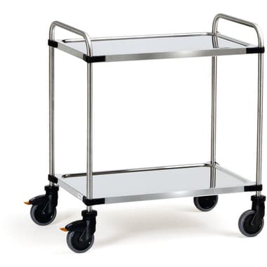 fetra Edelstahlwagen 2Böden 1.000x500mm