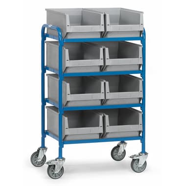 fetra Beistellwagen 4Böden 8Kästen 630x470mm