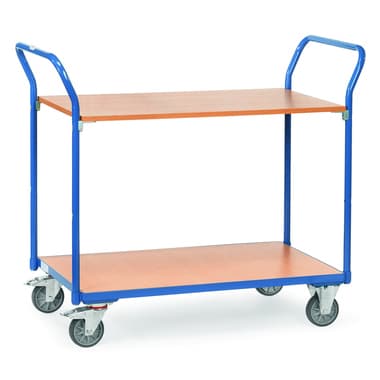 fetra Tischwagen 2Böden +2Schiebebügel 1000x600mm