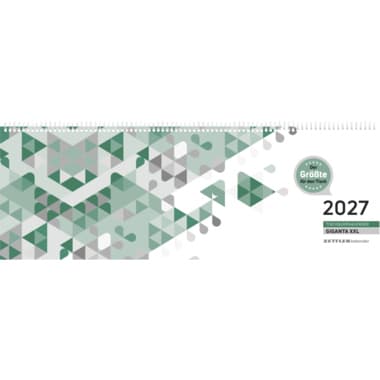 ZETTLER Querkalender 2027 GIGANTA XXL 1W/2S