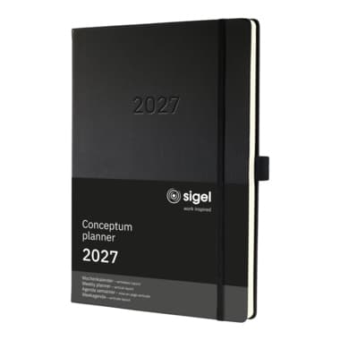 Sigel Wochenkalender Conceptum 2027 A4+ 1W/2S sw