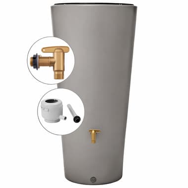 4rain Regenspeicher VASO 2in1 220L zinkgrau