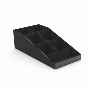 deflecto Kaffee-/Tee-Organizer 7Fächer sw