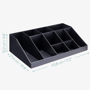 deflecto Kaffee-/Tee-Organizer 10Fächer sw
