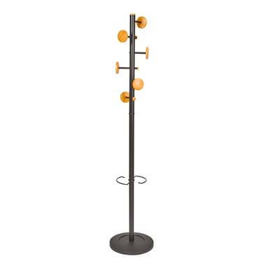 Alba Garderobenständer Music 6+3Haken 175cm sw