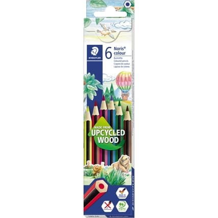 Staedtler Farbstift Noris colour 185C6 f. sort 6 St.